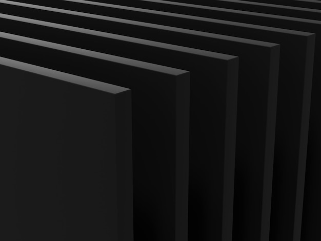 Abstract black 3d background Elegant black background Layer decoration 3d rendering