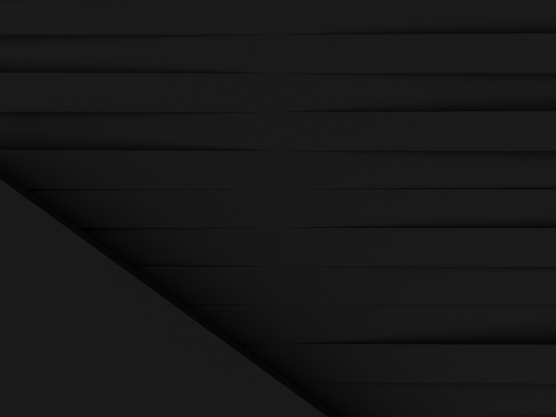 Astratto sfondo nero 3d elegante sfondo nero carta tagliata decorazione rendering 3d
