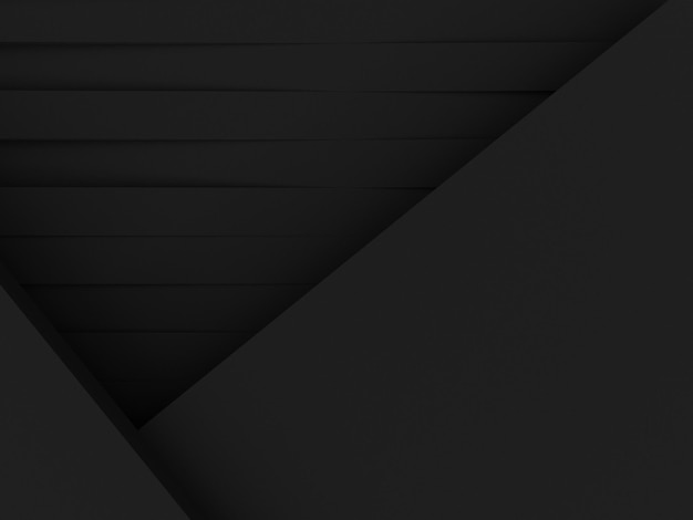 抽象的な黒の 3 d 背景 エレガントな黒の背景紙カット装飾 3 d レンダリング