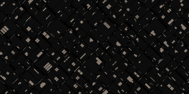Фото Абстрактный черный и золотой фон с 3d-эффектом.