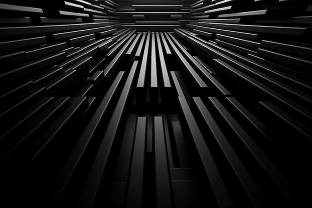 Photo abstract black background with lines 3d rendering 3d illustration