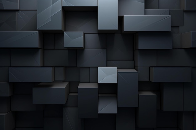 Abstract black background with squares