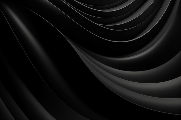 Abstract black background with swirling textures