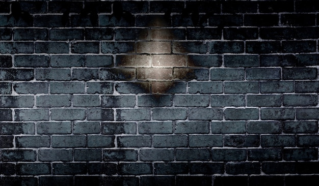 Abstract black brick wall background