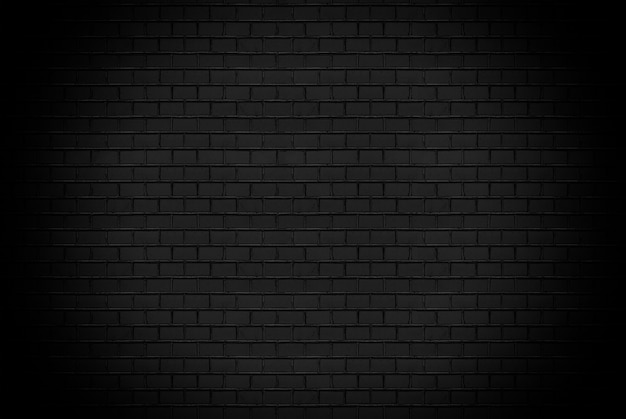 abstract black brick wall pattern background and black backdrop, blank copy space.