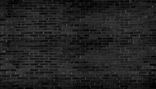 Abstract black brick wall pattern background and black backdrop Blank copy space