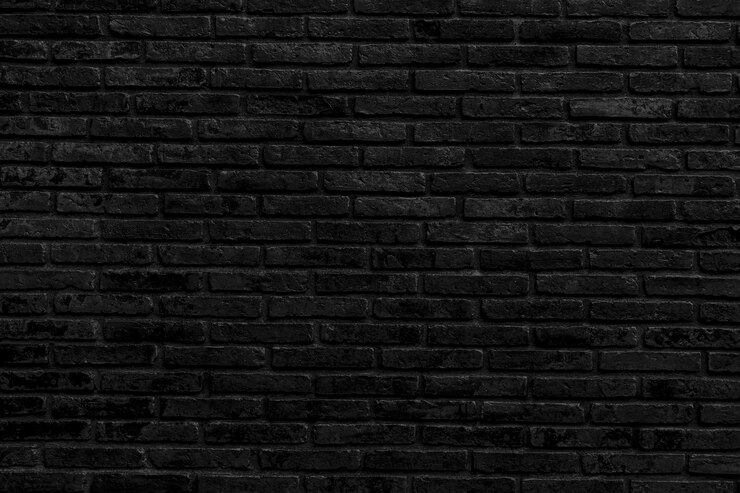 Abstract Black brick wall texture for background
