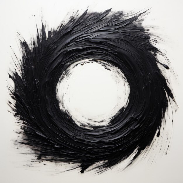 Abstract Black Circle Greeting Card Generative AI