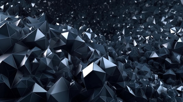 Abstract black crystal background