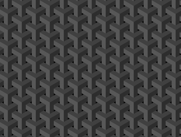 Abstract black cube pattern