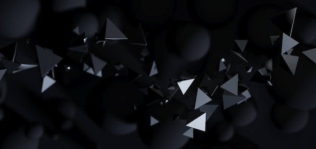 Абстрактный черный геометрический фон