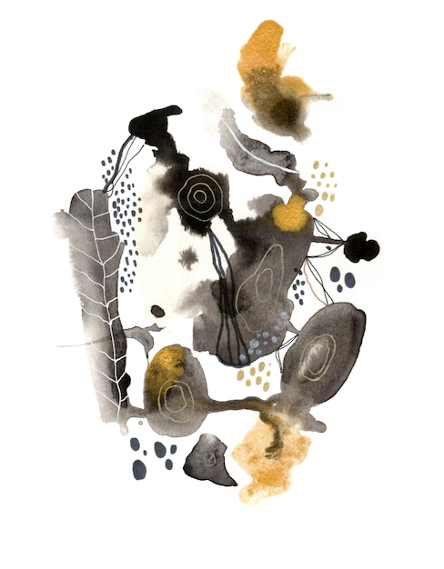 Abstract black and gold illustration perfect for wallpapers