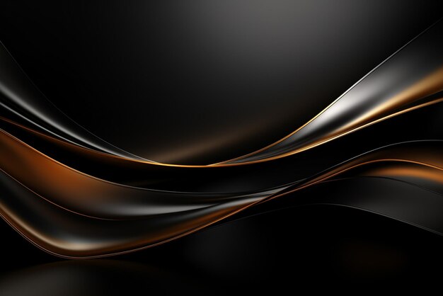 Abstract black and gold lines luxury background