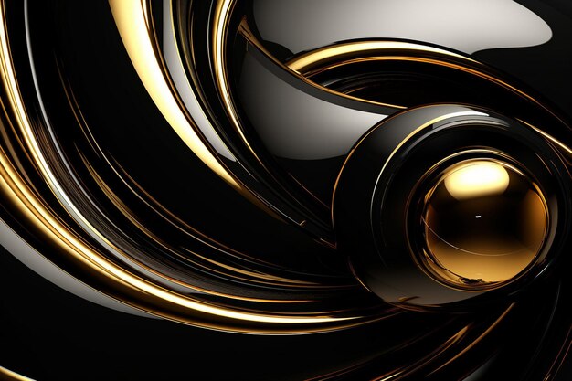 Abstract black and gold luxury background