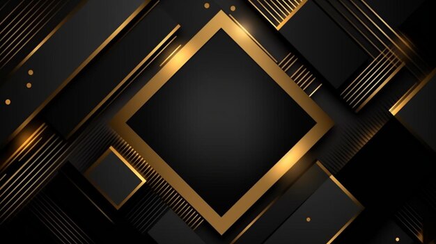 Abstract black and gold luxury background