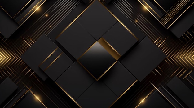 Abstract black and gold luxury background