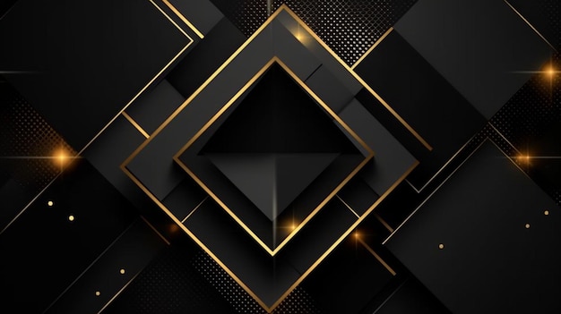 Photo abstract black and gold luxury background