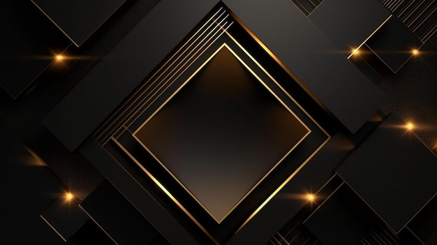 Abstract black and gold luxury background