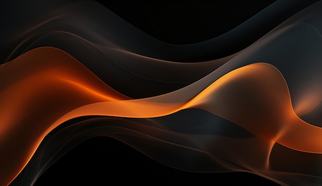 Abstract black and orange fiery liquid 3 background