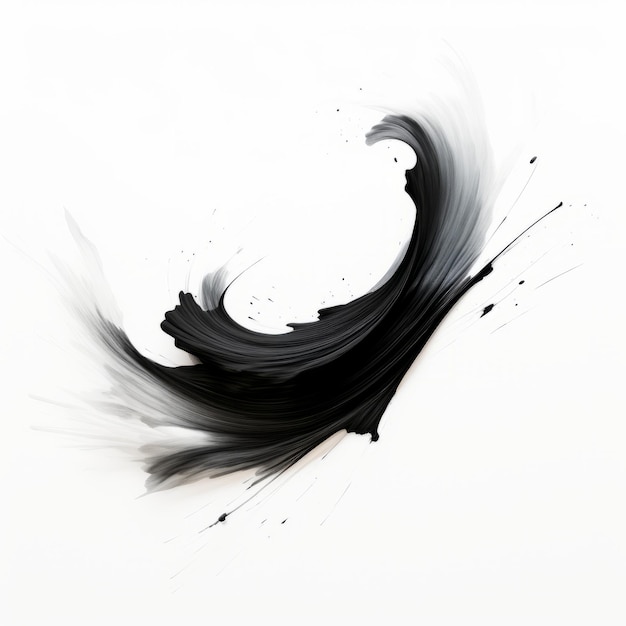 Abstract Black Photoshop Brush on Plain White Background