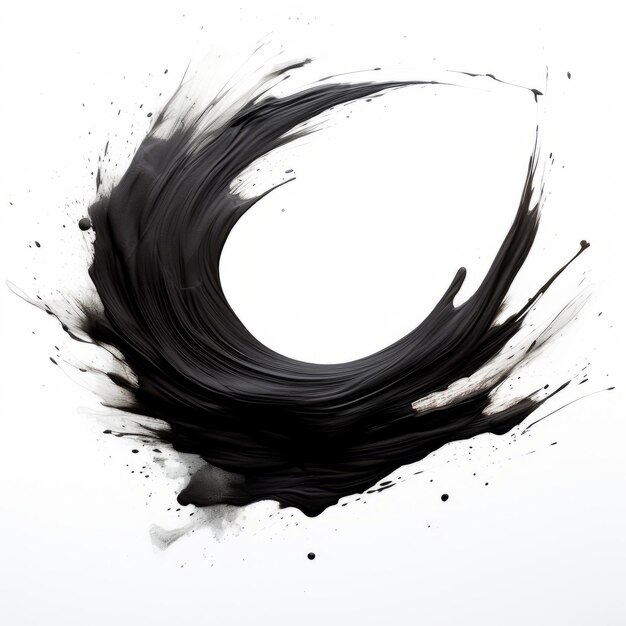 Abstract Black Photoshop Brush on Plain White Background