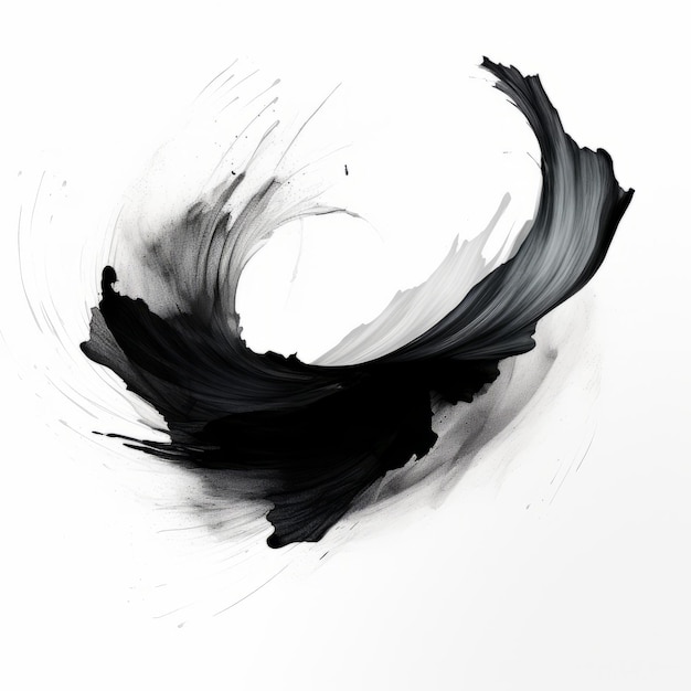 Foto abstract black photoshop brush su sfondo bianco normale