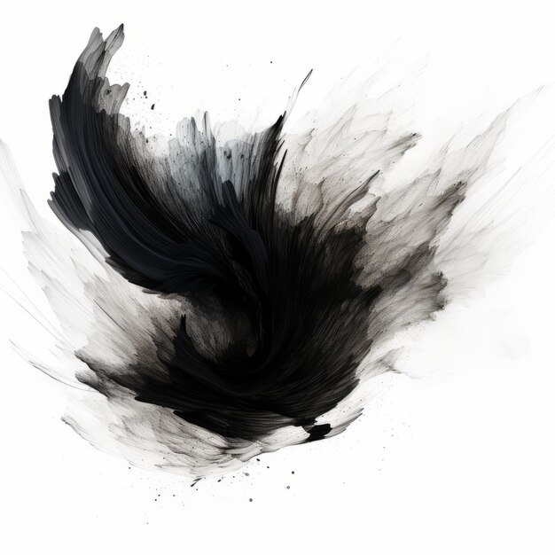 Foto abstract black photoshop brush su sfondo bianco normale