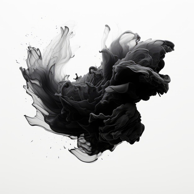 Abstract Black Photoshop Brush on Plain White Background