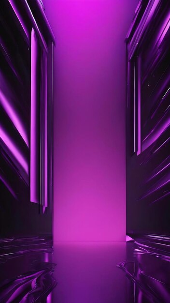 Abstract black and purple banner background with empty copy space