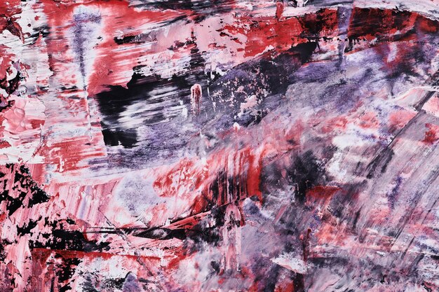 Photo abstract black red white background watercolor ink art collage stains blots and brush strokes of acrylic paint