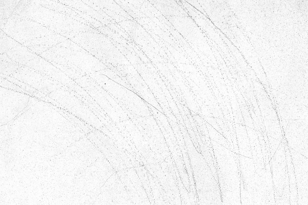 Abstract black scratch lines on a white concrete wall surface for texture background