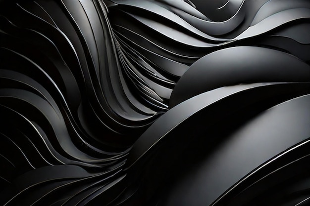 Abstract black shapes background design