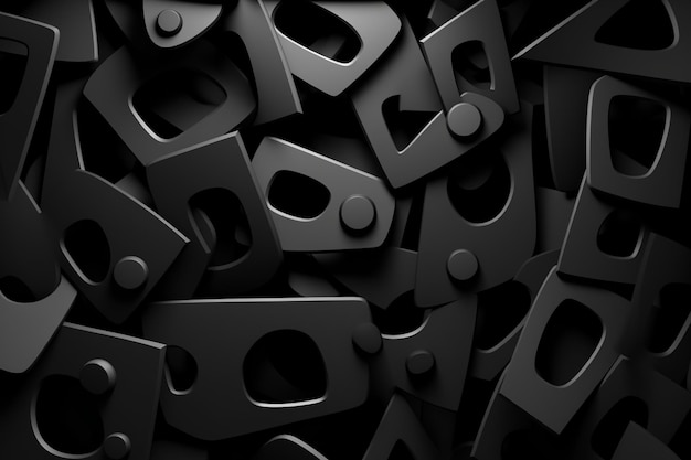 Abstract black shapes background