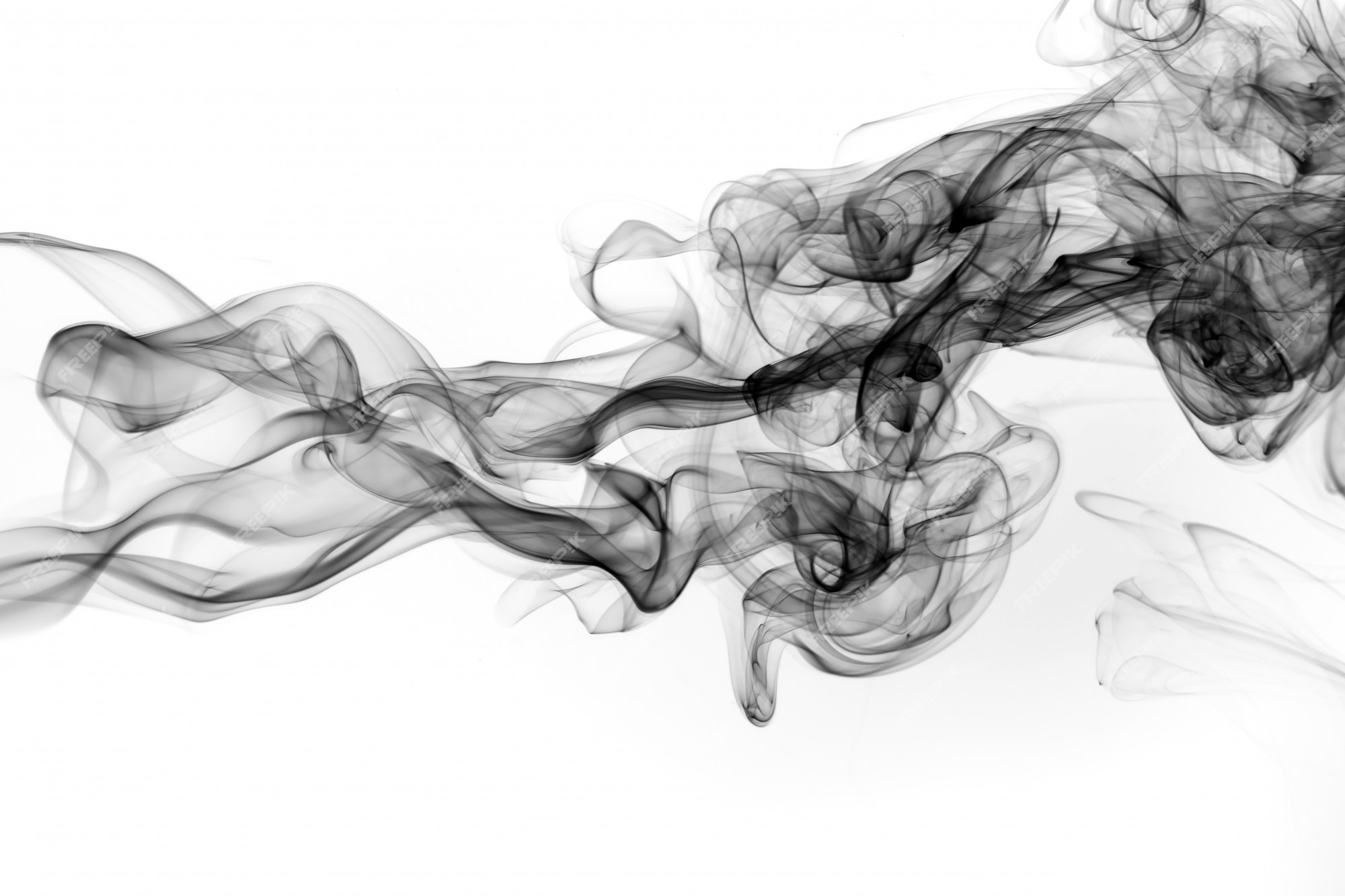 Premium Photo | Abstract black smoke on white background