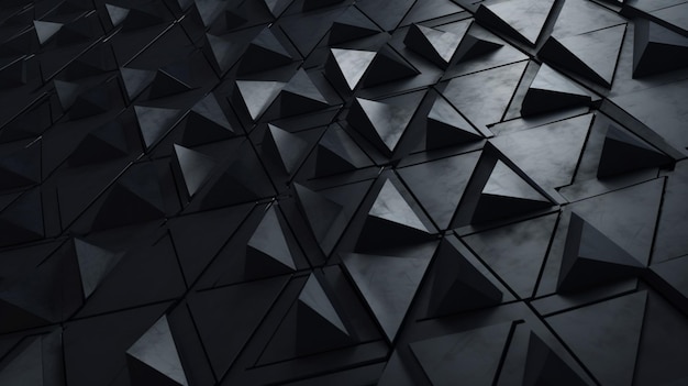 Abstract Black Triangles on Grunge Surface for Design