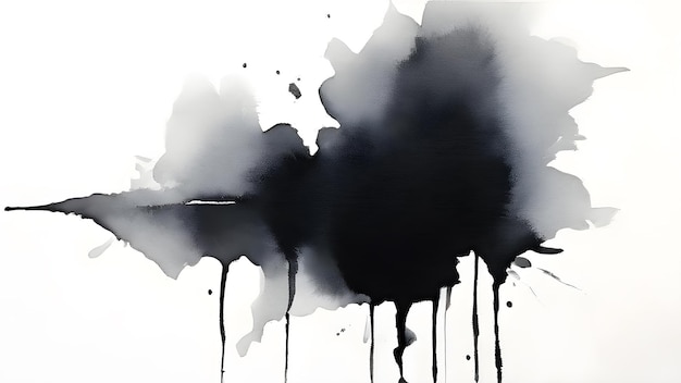 写真 壁紙の抽象的な黒い水彩画