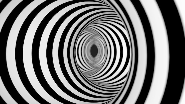 Абстрактный черно-белый фон Полосатый узор 3d визуализации