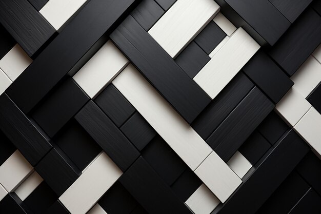 抽象的な黒と白の背景と幾何学的なパターン