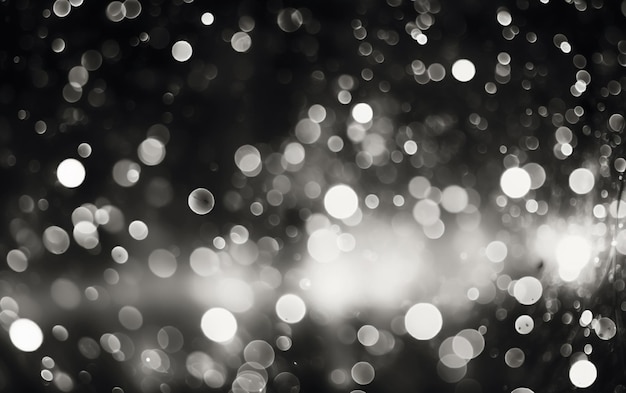 Abstract black and white bokeh background