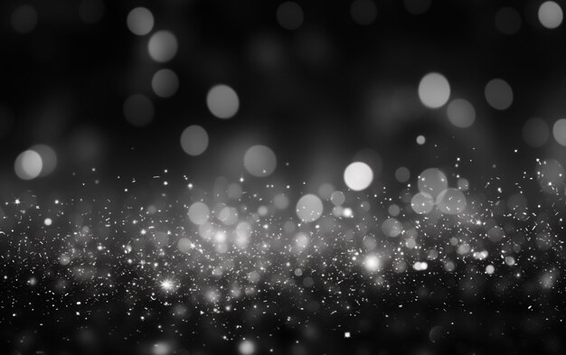 Abstract black and white bokeh background