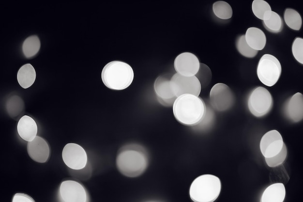 Abstract black and white lens bokeh background