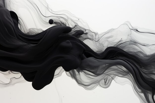 Photo abstract black and white liquid dropdown background generated by ai