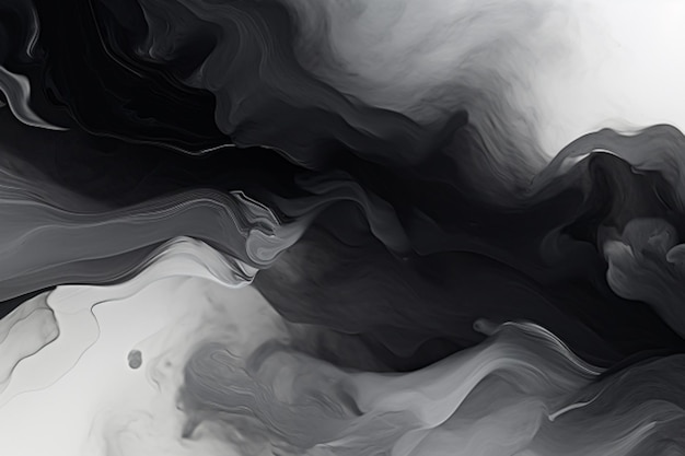 Abstract black and white liquid dropdown background generated by AI