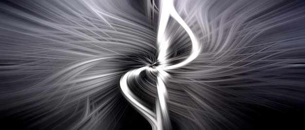 Abstract black and white twirl background illustration