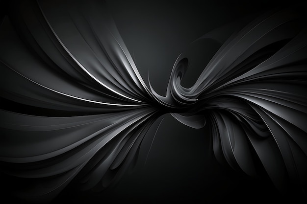 Abstract black and white wavy background Fantasy fractal design