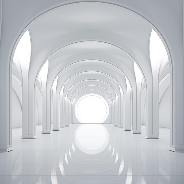 Абстрактный белый фон архитектура глянцевая комната