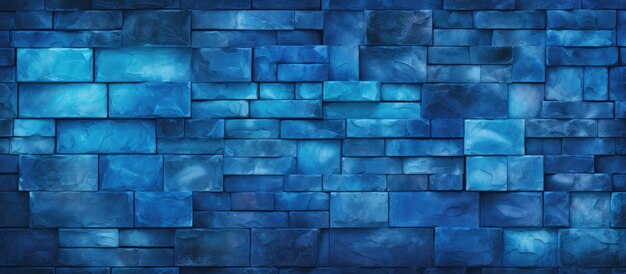 Abstract blauw bakstenen muurpatroon
