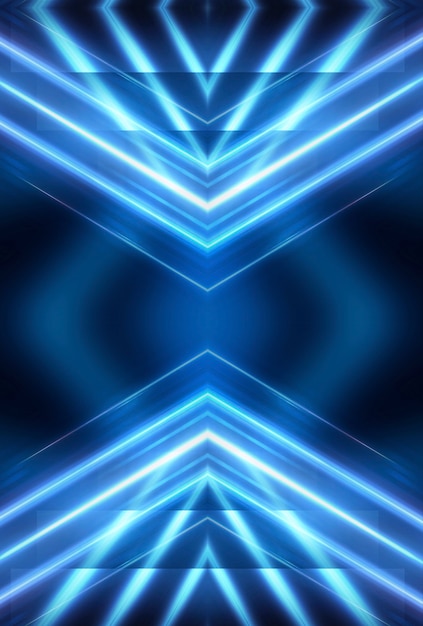 Abstract blauw donker neon