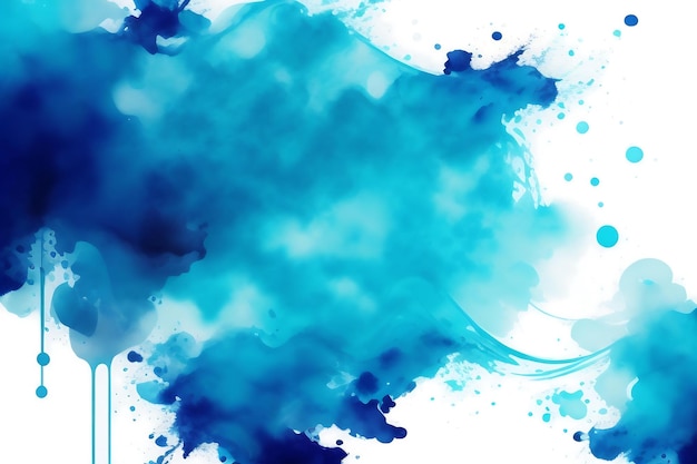 Abstract blauwe aquarel achtergrond Verf splash splatter kleurrijke mix behang Wintertaling en marineblauw