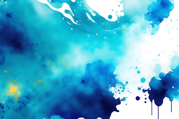 Abstract blauwe aquarel achtergrond Verf splash splatter kleurrijke mix behang Wintertaling en marineblauw